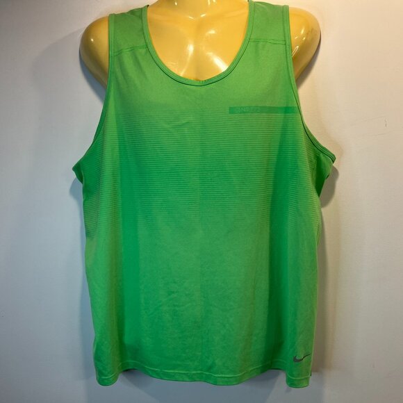 Nike Men's Lime Green Dri-Fit Tank Top - Size Large - Picture 3 of 6